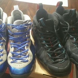 2 pair foamposites sneakers